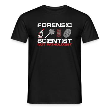 Forensic Scientist, Not Pathologist | Forensic - Männer T-Shirt - Schwarz - Vorne - AI Model Male 178 light (178cm)