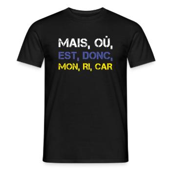 Pastis Mais Où Donc Mon Cadeau Homme Alcool Humour - T-shirt homme - noir - Devant - AI Model Male 178 light (178cm)