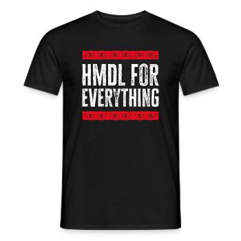 HMDL for Evth - Alhamdulillah for everything - Men's T-Shirt - black - Front - AI Model Male 178 light (178cm)