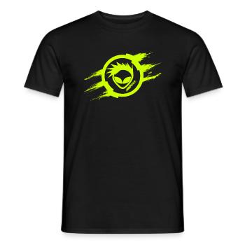 Alien Cut Scratch Fluo - Männer T-Shirt - Schwarz - Vorne - AI Model Male 178 light (178cm)