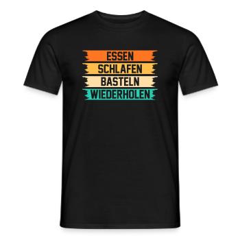 Bastler Basteln - Männer T-Shirt - Schwarz - Vorne - AI Model Male 178 light (178cm)