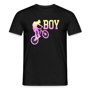 bike bicycle cycle lifestyle healthy transport - Men's T-Shirt - black - Front - AI Model Male 178 light (178cm)