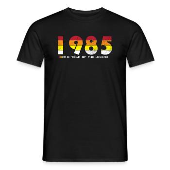 Millésime 1985 - L’année de la légende - Rétro 39 - T-shirt homme - noir - Devant - AI Model Male 178 light (178cm)