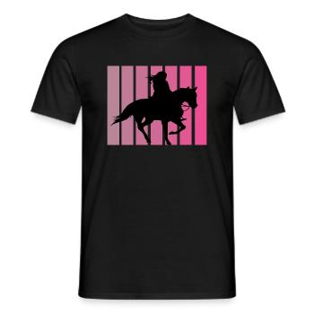 Retro Pferde Design - Männer T-Shirt - Schwarz - Vorne - AI Model Male 178 light (178cm)