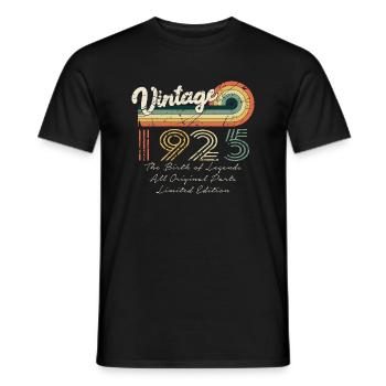 Great since 1925 birthday 1925 vintage 192 - Men's T-Shirt - black - Front - AI Model Male 178 light (178cm)