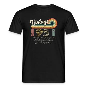 Toll seit 1951 Geburtstag 1951 Jahrgang 195 - Männer T-Shirt - Schwarz - Vorne - AI Model Male 178 light (178cm)
