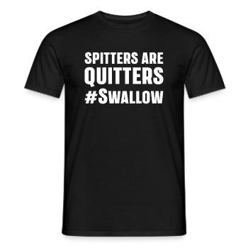 Spucker geben auf Lustiger Humor für Erwachsene - Männer T-Shirt - Schwarz - Vorne - AI Model Male 178 light (178cm)