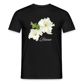 Petunia flower, Flower lover, Summer flower - Men's T-Shirt - black - Front - AI Model Male 178 light (178cm)