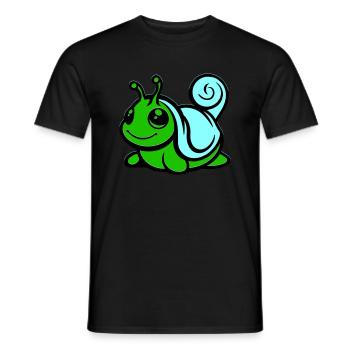 Bande dessinée d’escargot - T-shirt homme - noir - Devant - AI Model Male 178 light (178cm)