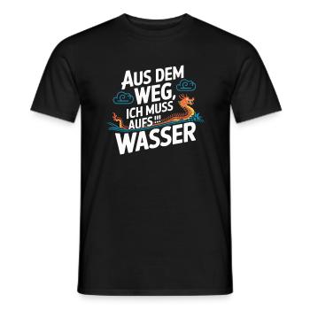 Aus dem Weg, ich muss aufs Wasser - Männer T-Shirt - Schwarz - Vorne - AI Model Male 178 light (178cm)