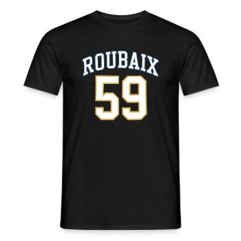 Roubaix 59 - T-shirt homme - noir - Devant - AI Model Male 178 light (178cm)