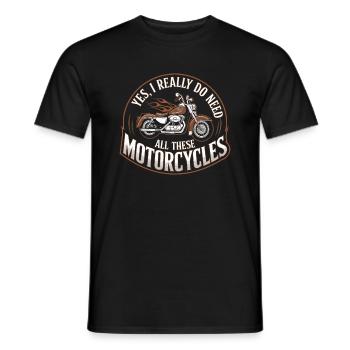 Motorcycles: pure passion - Men's T-Shirt - black - Front - AI Model Male 178 light (178cm)