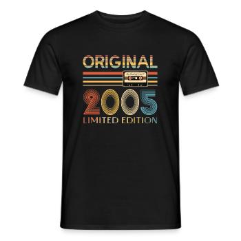20th Birthday Original 2005 20 Years Old Gift - Men's T-Shirt - black - Front - AI Model Male 178 light (178cm)