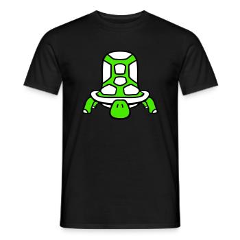 tortue mignonne mignonne grande carapace de tortue - T-shirt homme - noir - Devant - AI Model Male 178 light (178cm)