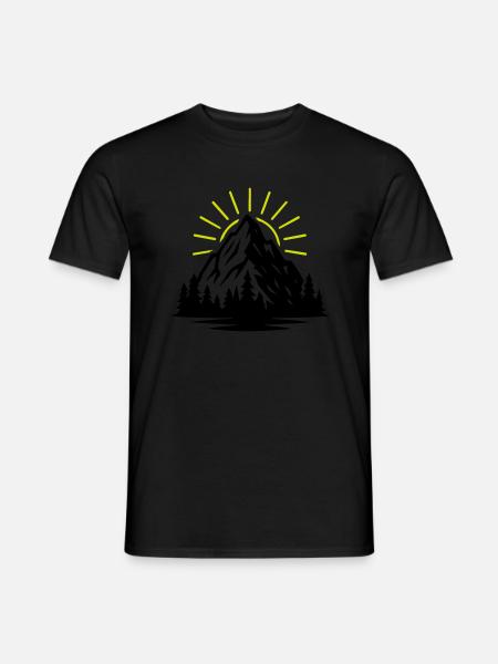 Mountain Nature Sun - Men's T-Shirt - black