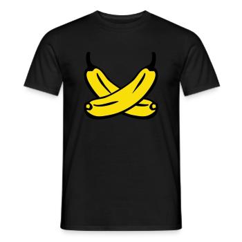 Bananen - Männer T-Shirt - Schwarz - Vorne - AI Model Male 178 light (178cm)