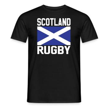 Rugby Ecosse - T-shirt homme - noir - Devant - AI Model Male 178 light (178cm)