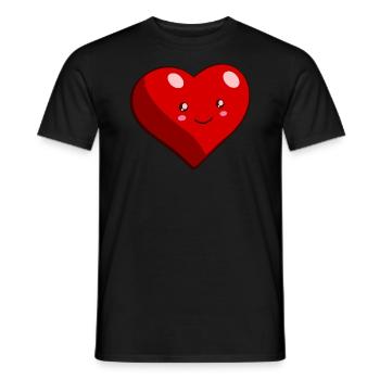 Cœur - T-shirt homme - noir - Devant - AI Model Male 178 light (178cm)
