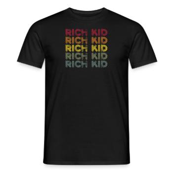 Richesse monétaire - Rich Kid - T-shirt homme - noir - Devant - AI Model Male 178 light (178cm)