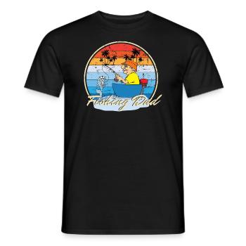 Pêche Papa Pêcheur Pêcheur Père et Fils - T-shirt homme - noir - Devant - AI Model Male 178 light (178cm)