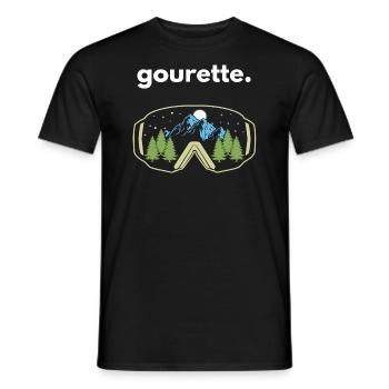 Gourette. - T-shirt homme - noir - Devant - AI Model Male 178 light (178cm)