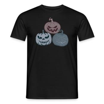 Jack o lantern pumpkin faces for Halloween 2022 - Men's T-Shirt - black - Front - AI Model Male 178 light (178cm)