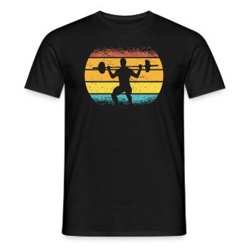 musculation rerto - T-shirt homme - noir - Devant - AI Model Male 178 light (178cm)