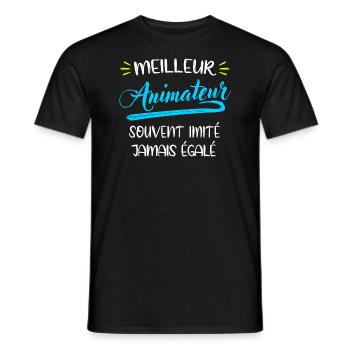 Meilleur animateur du monde cadeau fin d'anneé - T-shirt homme - noir - Devant - AI Model Male 178 light (178cm)