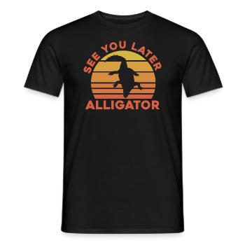 A plus tard Alligator - T-shirt homme - noir - Devant - AI Model Male 178 light (178cm)