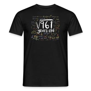 31st Birthday Square Root of 961: 31 Years Old - Men's T-Shirt - black - Front - AI Model Male 178 light (178cm)