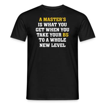 Master-Abschluss Abschluss Lustiger Humor Zitate Geschenke - Männer T-Shirt - Schwarz - Vorne - AI Model Male 178 light (178cm)