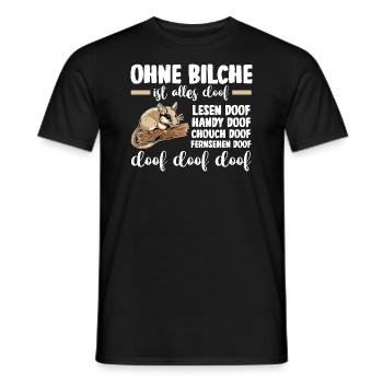 Bilch - Männer T-Shirt - Schwarz - Vorne - AI Model Male 178 light (178cm)