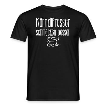 Körndlfresser schmecken besser - Männer T-Shirt - Schwarz - Vorne - AI Model Male 178 light (178cm)