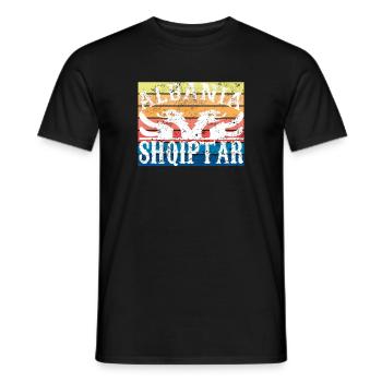 Vinatge shqiptar - Men's T-Shirt - black - Front - AI Model Male 178 light (178cm)