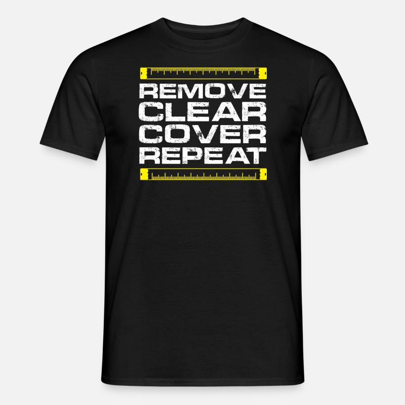 Remove Clear Cover Repeat - Men’s T-shirt - black