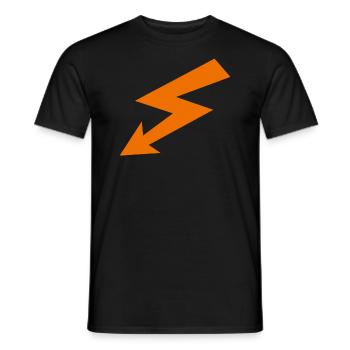 LOGO SCORPLUS 2017 orange foncé - T-shirt homme - noir - Devant - AI Model Male 178 light (178cm)