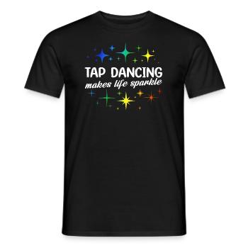 Les claquettes font scintiller la vie Design pour un claquette - T-shirt homme - noir - Devant - AI Model Male 178 light (178cm)