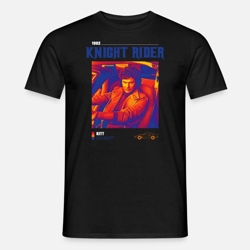 Ritariratsastaja 1982 KITT - T-shirt herr - svart