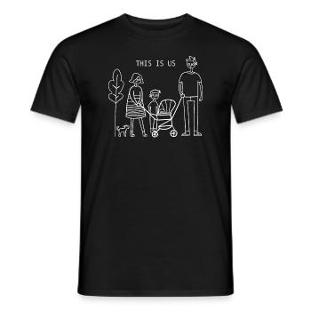 Moderne Minimalistische Familie - This Is Us - Männer T-Shirt - Schwarz - Vorne - AI Model Male 178 light (178cm)