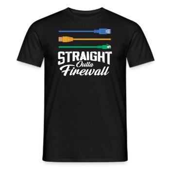 Straight Outta Firewall System Network - Männer T-Shirt - Schwarz - Vorne - AI Model Male 178 light (178cm)