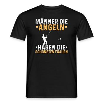 Männer Die Angeln Haben Die Schönsten Frauen - Männer T-Shirt - Schwarz - Vorne - AI Model Male 178 light (178cm)