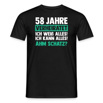 Marriage Angel Wedding 58 Years Married Wedding - Men's T-Shirt - black - Front - AI Model Male 178 light (178cm)