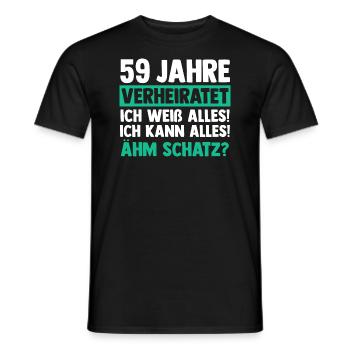 Mariage Mariage de marée 59 ans de mariage - T-shirt homme - noir - Devant - AI Model Male 178 light (178cm)