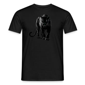 une panthère noire - T-shirt homme - noir - Devant - AI Model Male 178 light (178cm)