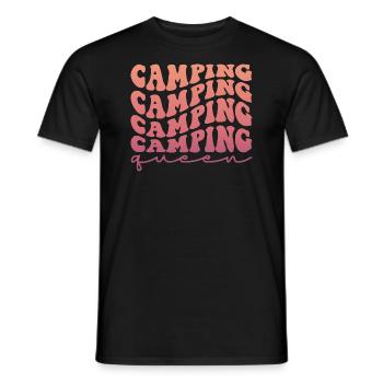 Camping Camping Camping Queen - Männer T-Shirt - Schwarz - Vorne - AI Model Male 178 light (178cm)