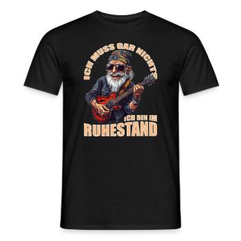Rentner 2024 Ich muss gar nichts, tolles Ruhestand - Männer T-Shirt - Schwarz - Vorne - AI Model Male 178 light (178cm)