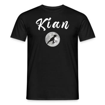 KIAN - Schöner Jungen Name mit Dinosaurier - Männer T-Shirt - Schwarz - Vorne - AI Model Male 178 light (178cm)