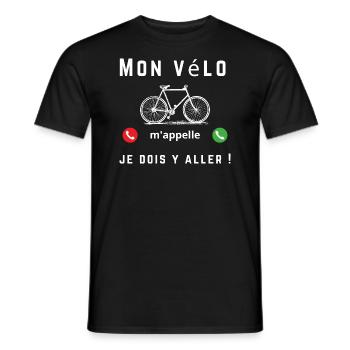 My bike is calling, I have to go! Bike gift - Men's T-Shirt - black - Front - AI Model Male 178 light (178cm)