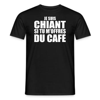 Mann, der ihn liebt: Kaffee. Lustiger Design-Humor - Männer T-Shirt - Schwarz - Vorne - AI Model Male 178 light (178cm)