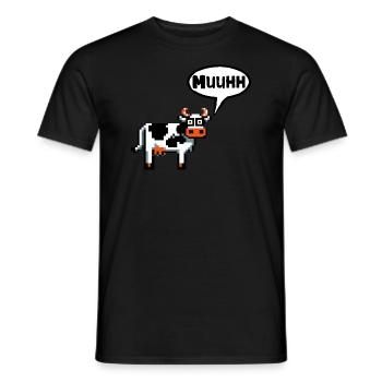 Servus Moin Cow Hello Morning Hello Good Day - Men's T-Shirt - black - Front - AI Model Male 178 light (178cm)